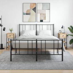 Berkfield Home Bedside Cabinets 2 pcs Sonoma Oak 34x36x70 cm Engineered Wood in Brown - Size: 34 x 36 x 70 cm - thumbnail 1