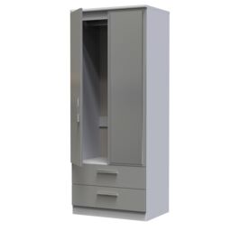 Ready Assembled 2 U Windsor 2 Door 2 Drawer Mirrored Wardrobe (Ready Assembled) in Grey - thumbnail 9