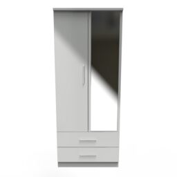 Ready Assembled 2 U Windsor 2 Door 2 Drawer Mirrored Wardrobe (Ready Assembled) in Grey - thumbnail 2