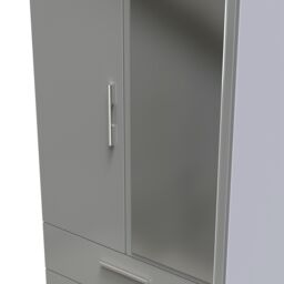 Ready Assembled 2 U Windsor 2 Door 2 Drawer Mirrored Wardrobe (Ready Assembled) in Grey - thumbnail 7