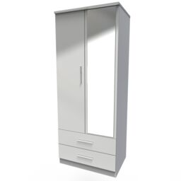 Ready Assembled 2 U Windsor 2 Door 2 Drawer Mirrored Wardrobe (Ready Assembled) in Grey - thumbnail 6
