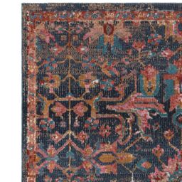 The Rug Shop UK Traditional Persian Easy To Clean Stain-Resistant Area Rug in Dark Blue - Size: 195 cm x 290 cm - thumbnail 4