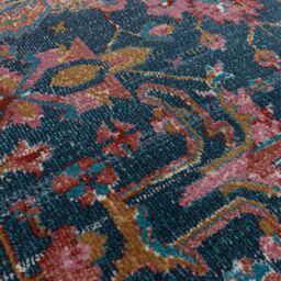 The Rug Shop UK Traditional Persian Easy To Clean Stain-Resistant Area Rug in Dark Blue - Size: 195 cm x 290 cm - thumbnail 2