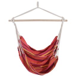OUTSUNNY Garden Hammock Chair Yard Hanging Rope Cotton Cloth w/ ropes in Red - thumbnail 2