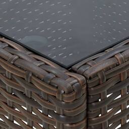 Berkfield Home Garden Table Brown 75x40x37 cm Poly Rattan - Size: 75 x 40 x 37 cm - thumbnail 4