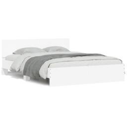 Berkfield Home Durable Bed Frame with LED without Mattress White 150x200 cm King Size - thumbnail 5