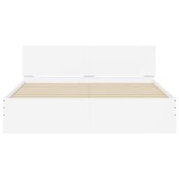 Berkfield Home Durable Bed Frame with LED without Mattress White 150x200 cm King Size - thumbnail 7