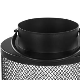 Wyld and Coco Lantern Black Iron 24 cm Pillar Candle Holder - thumbnail 5