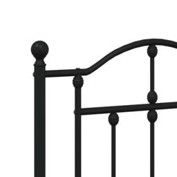 Berkfield Home Metal Bed Frame with Headboard & Footboard Black 140x200 cm - thumbnail 8