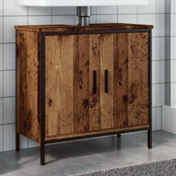 Berkfield Home Sink Cabinet Old Wood 60x30x60 cm Engineered Wood in Brown - Size: 60 x 30 x 60 cm - thumbnail 1