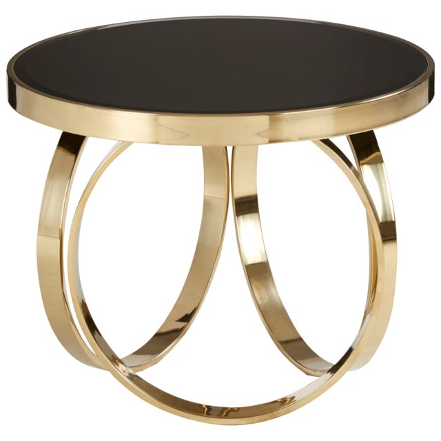 Orsina Elegant Design Round Coffee Table, Durable Decorative Coffee Table, Sturdy Modern Round Coffee Table in Gold - image 1