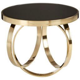 Orsina Elegant Design Round Coffee Table, Durable Decorative Coffee Table, Sturdy Modern Round Coffee Table in Gold