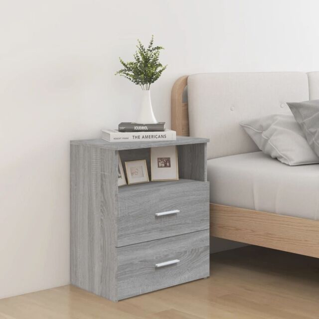 Berkfield Home Bed Cabinet Grey Sonoma 50x32x60 cm - Size: 50 x 32 x 60 cm - image 1