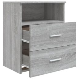 Berkfield Home Bed Cabinet Grey Sonoma 50x32x60 cm - Size: 50 x 32 x 60 cm - thumbnail 6