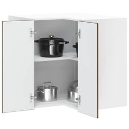 "Berkfield Home Kitchen Wall Corner Cabinet ""Porto"" Brown Oak Engineered Wood" - thumbnail 2