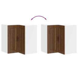 "Berkfield Home Kitchen Wall Corner Cabinet ""Porto"" Brown Oak Engineered Wood" - thumbnail 8