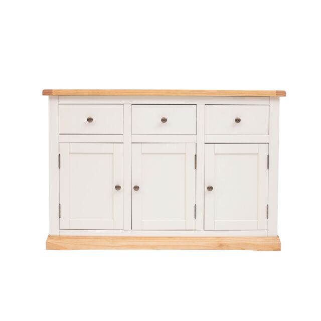 Cabinet Bits Trevi Off-White 3 Drawer 3 Door Sideboard Brass Knob - image 1