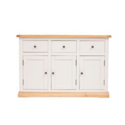 Cabinet Bits Trevi Off-White 3 Drawer 3 Door Sideboard Brass Knob