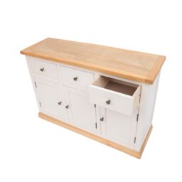 Cabinet Bits Trevi Off-White 3 Drawer 3 Door Sideboard Brass Knob - thumbnail 5