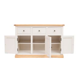 Cabinet Bits Trevi Off-White 3 Drawer 3 Door Sideboard Brass Knob - thumbnail 4