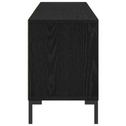 Berkfield Home TV Cabinet Black Oak 150x30x44, 5 cm Engineered Wood - thumbnail 8