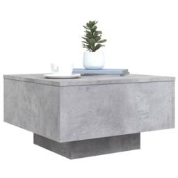 Berkfield Home Coffee Table with LED Lights Concrete Grey 55x55x31 cm - Size: 55 x 55 x 31 cm - thumbnail 6