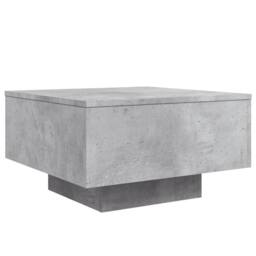 Berkfield Home Coffee Table with LED Lights Concrete Grey 55x55x31 cm - Size: 55 x 55 x 31 cm - thumbnail 3
