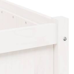Berkfield Home Beautiful Garden Planter White 90x50x50 cm Solid Wood Pine - Size: 90 x 50 x 50 cm - thumbnail 9