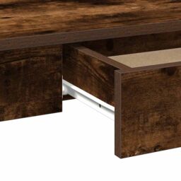 Berkfield Home Desk Smoked Oak 100x45x75 cm Engineered Wood in Brown - Size: 100 x 45 x 75 cm - thumbnail 8