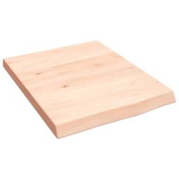 Berkfield Home Wall Shelf 40x50x(2-4) cm Untreated Solid Wood Oak in Light Tan - thumbnail 2