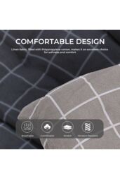 Living and Home 170cm L x 48cm W Plaid Print Beach Chair Seat Cushion Button Tufted Lounge Cushion in Grey - Size: 170 cm L x 48 cm W - thumbnail 5