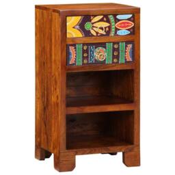 Berkfield Home Telephone Stand Honey Brown 40x35x75 cm Solid Wood Acacia - Size: 40 x 35 x 75 cm - thumbnail 1