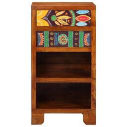 Berkfield Home Telephone Stand Honey Brown 40x35x75 cm Solid Wood Acacia - Size: 40 x 35 x 75 cm - thumbnail 5