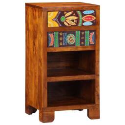 Berkfield Home Telephone Stand Honey Brown 40x35x75 cm Solid Wood Acacia - Size: 40 x 35 x 75 cm - thumbnail 2