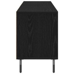 Berkfield Home TV Cabinet Black Oak 150x30x44, 5 cm Engineered Wood - thumbnail 8