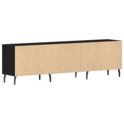 Berkfield Home TV Cabinet Black Oak 150x30x44, 5 cm Engineered Wood - thumbnail 6