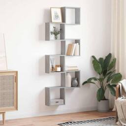 Berkfield Home Wall Cube Shelves 6 pcs Grey Sonoma 30x15x30 cm - Size: 30 x 15 x 30 cm - thumbnail 1