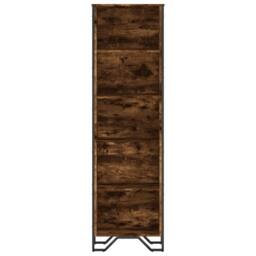 Berkfield Home Modern Bookcase Smoked Oak 50x31x169 cm Engineered Wood in Brown - Size: 50 x 31 x 169 cm - thumbnail 4