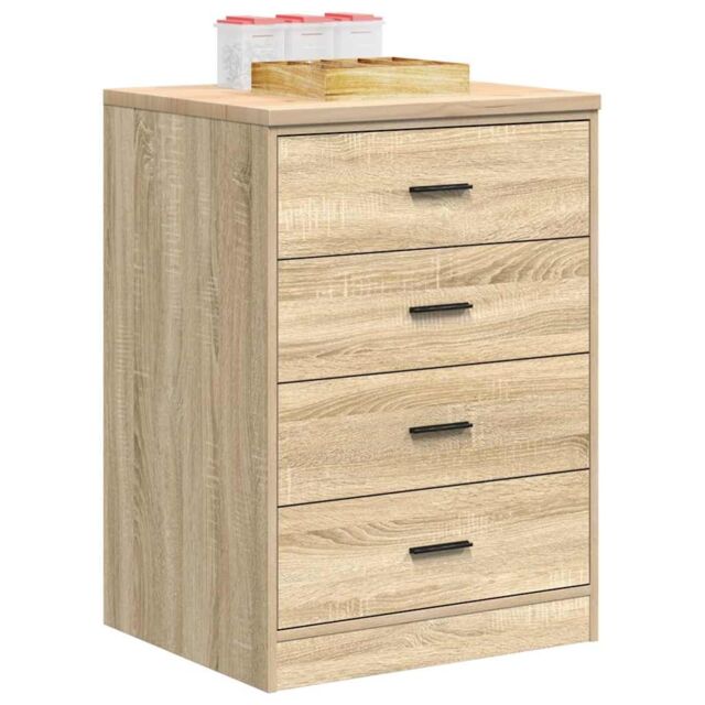 Berkfield Home Garage Storage Cabinet Sonoma Oak 60x51x85 cm Solid Wood Pine in Brown - Size: 60 x 51 x 85 cm - image 1