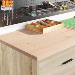 Berkfield Home Garage Storage Cabinet Sonoma Oak 60x51x85 cm Solid Wood Pine in Brown - Size: 60 x 51 x 85 cm - thumbnail 4