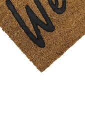 JVL Rubber Embossed PVC Backed Coir Doormat 40x60cm Welcome in Natural - Size: 40 cm x 60 cm - thumbnail 4