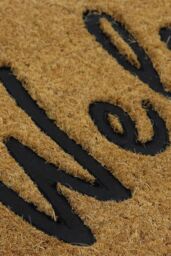 JVL Rubber Embossed PVC Backed Coir Doormat 40x60cm Welcome in Natural - Size: 40 cm x 60 cm - thumbnail 3