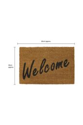JVL Rubber Embossed PVC Backed Coir Doormat 40x60cm Welcome in Natural - Size: 40 cm x 60 cm - thumbnail 5