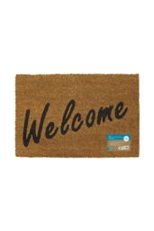 JVL Rubber Embossed PVC Backed Coir Doormat 40x60cm Welcome in Natural - Size: 40 cm x 60 cm - thumbnail 6