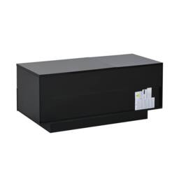 Merax High Gloss Lift-Top Coffee Table with Hidden Storage & LED in Black - thumbnail 9