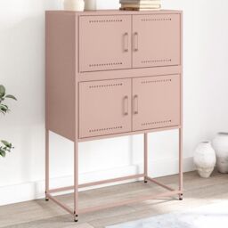 Berkfield Home Sideboard Pink 68.5x38.5x107 cm Steel