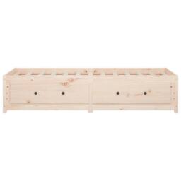 Berkfield Home Beautiful Day Bed 90x190 cm Single Solid Wood Pine in Natural - thumbnail 8