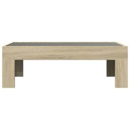 Berkfield Home Coffee Table with Infinity LED Sonoma Oak 90x50x30 cm in Brown - Size: 90 x 50 x 30 cm - thumbnail 6