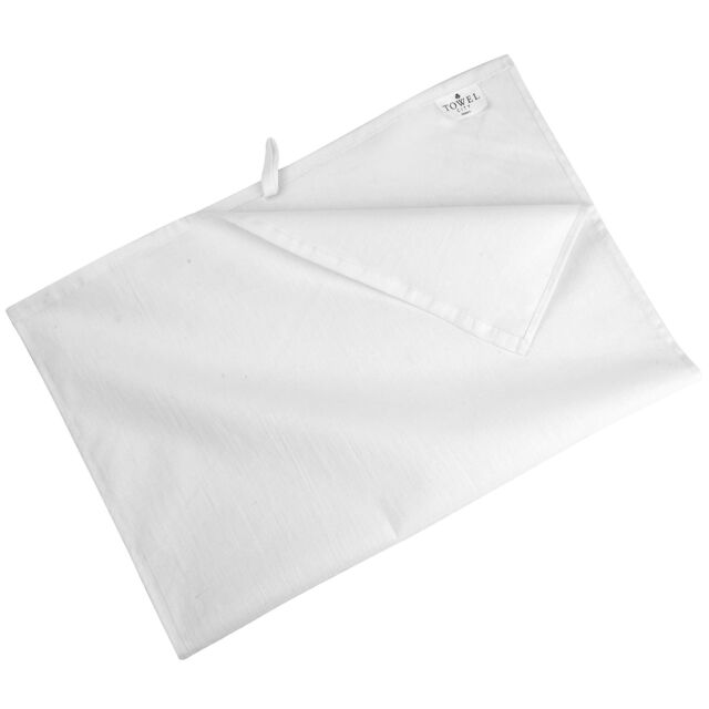 Towel City 170 GSM Tea Towel (50 X 70CM) in White - Size: 50 X 70 cm