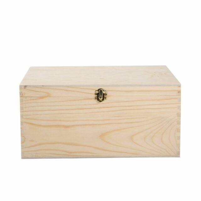 FLAVORA Extra Large-Natural Finish Wooden Treasure Ches in Natural - Size: 500mm - image 1